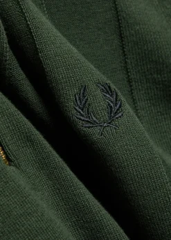 Logo-embroidered fine-knit cotton jumper