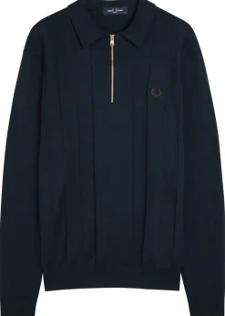 Logo-embroidered fine-knit cotton jumper