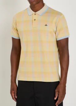 Logo-embroidered herringbone cotton polo shirt