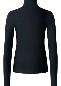 Logo-embroidered high-neck thermal top