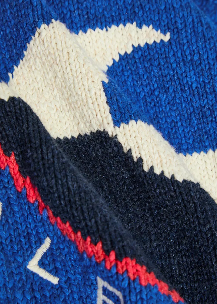 Logo-embroidered hooded cotton-knit jumper
