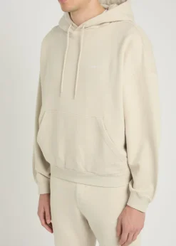 Logo-embroidered hooded cotton-blend sweatshirt