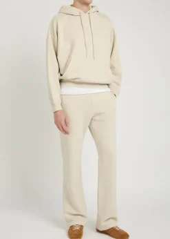 Logo-embroidered hooded cotton-blend sweatshirt