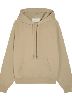 Logo-embroidered hooded cotton sweatshirt