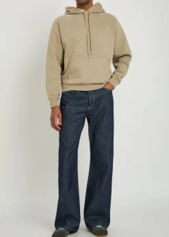 Logo-embroidered hooded cotton sweatshirt