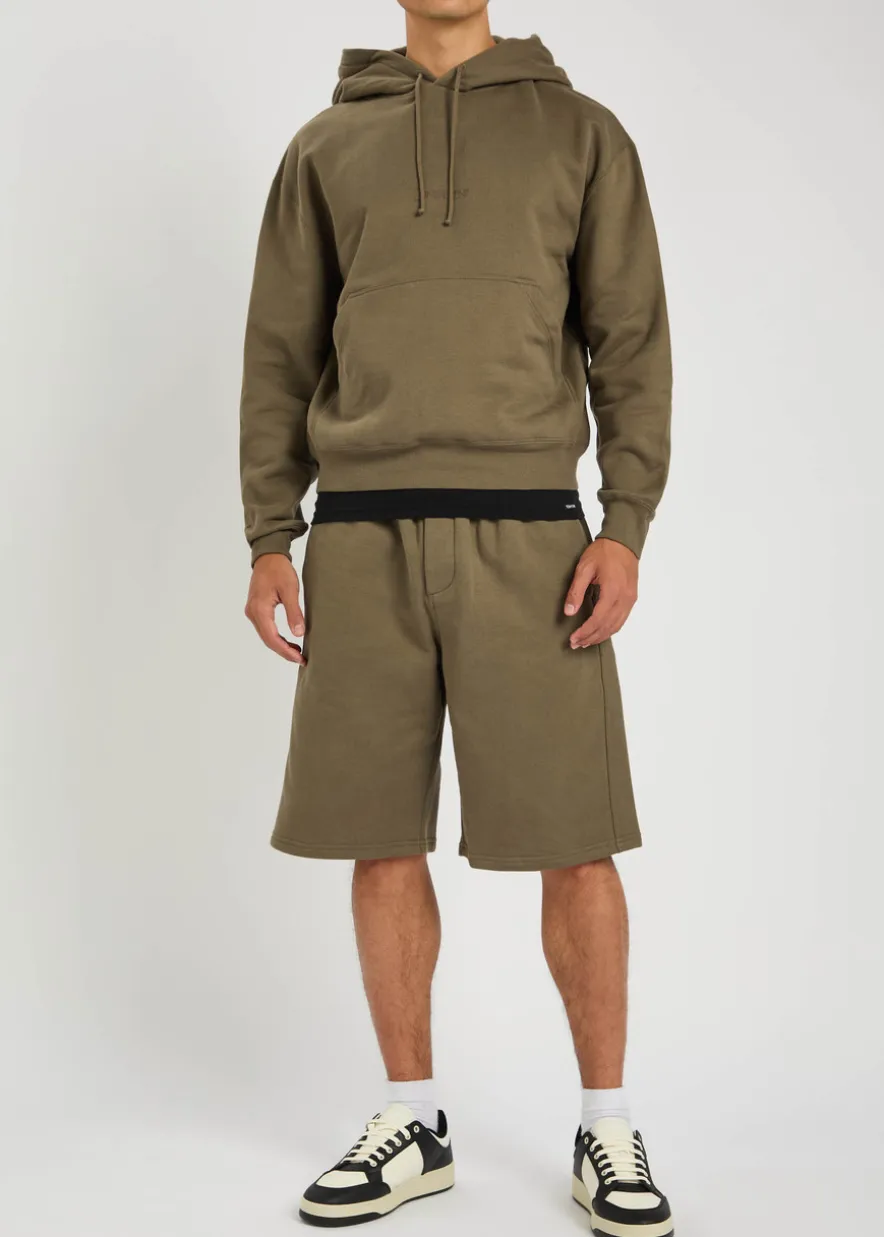 Logo-embroidered hooded cotton sweatshirt