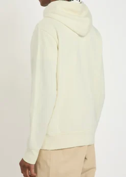 Logo-embroidered hooded cotton sweatshirt