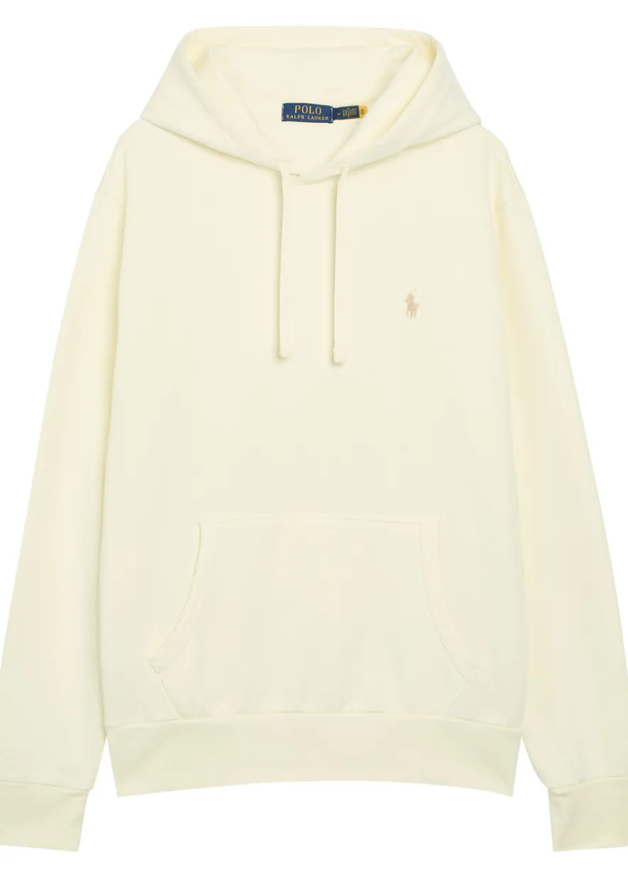 Logo-embroidered hooded cotton sweatshirt