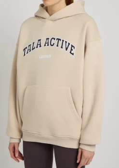 Logo-embroidered hooded cotton-blend sweatshirt