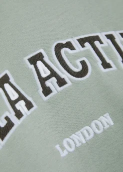 Logo-embroidered hooded cotton-blend sweatshirt