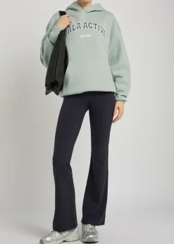 Logo-embroidered hooded cotton-blend sweatshirt