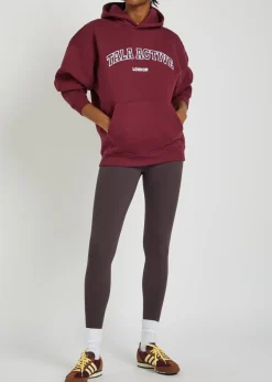 Logo-embroidered hooded cotton-blend sweatshirt
