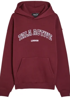 Logo-embroidered hooded cotton-blend sweatshirt