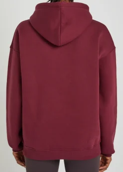 Logo-embroidered hooded cotton-blend sweatshirt
