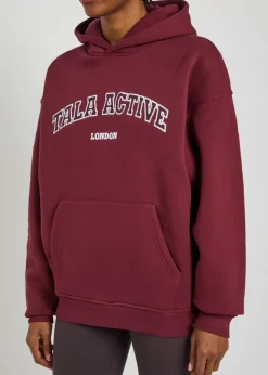 Logo-embroidered hooded cotton-blend sweatshirt
