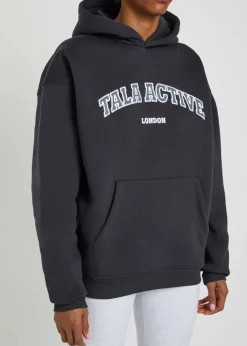 Logo-embroidered hooded cotton-blend sweatshirt