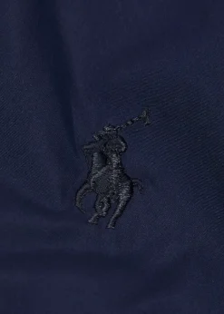 Logo-embroidered hooded shell jacket