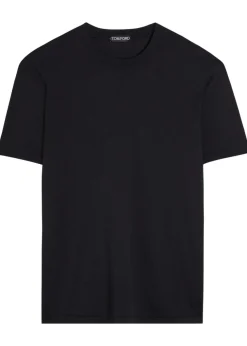 Logo-embroidered jersey T-shirt