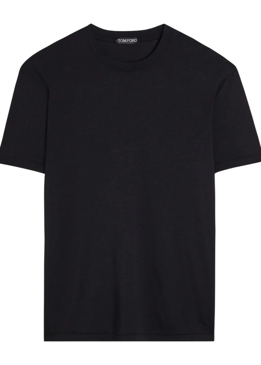 Logo-embroidered jersey T-shirt