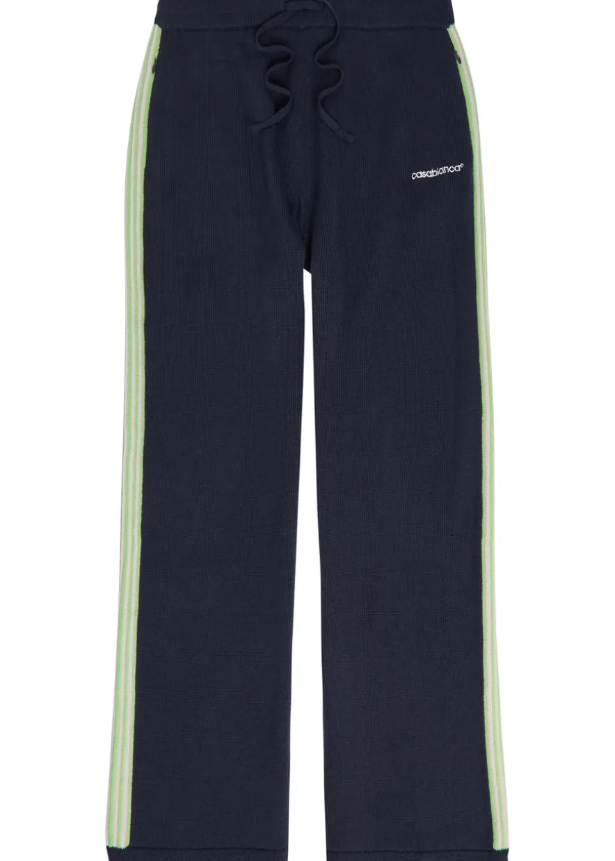 Logo-embroidered merino wool track trousers
