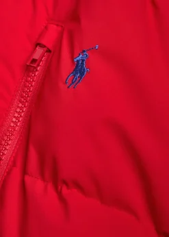 Logo-embroidered padded shell jacket