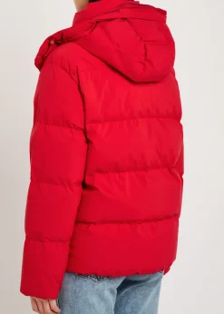 Logo-embroidered padded shell jacket