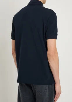 Logo-embroidered piqué cotton polo shirt