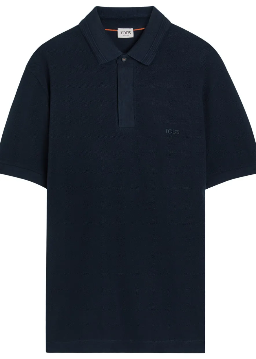 Logo-embroidered piqué cotton polo shirt
