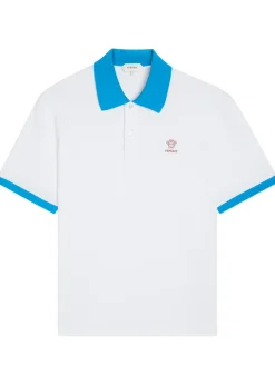 Logo-embroidered piqué cotton polo shirt