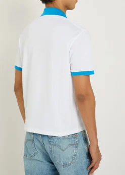 Logo-embroidered piqué cotton polo shirt