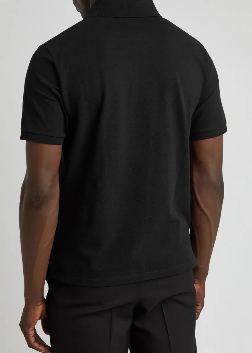 Logo-embroidered piqué cotton polo shirt