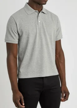 Logo-embroidered piqué cotton polo shirt