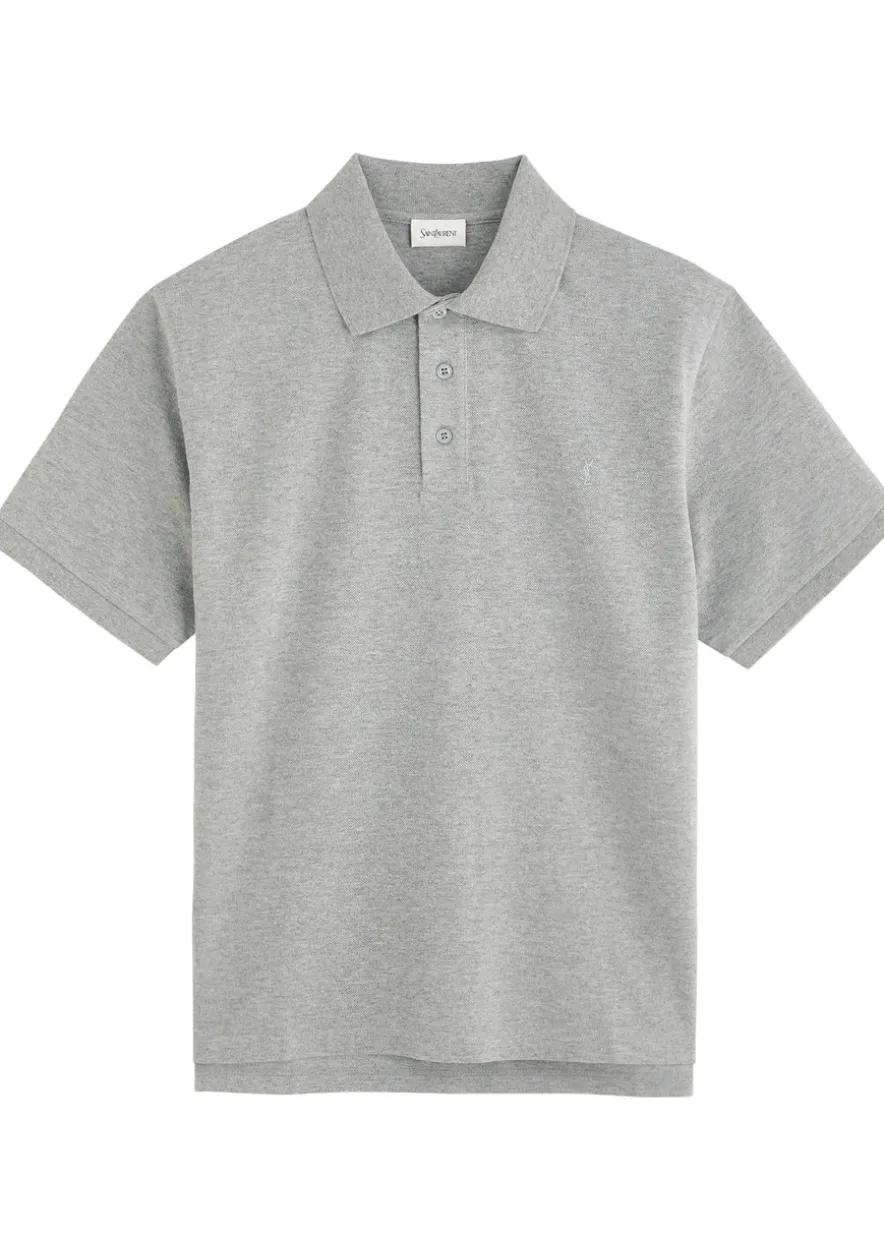 Logo-embroidered piqué cotton polo shirt