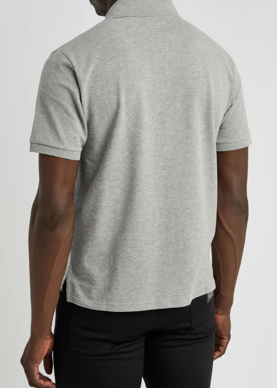 Logo-embroidered piqué cotton polo shirt