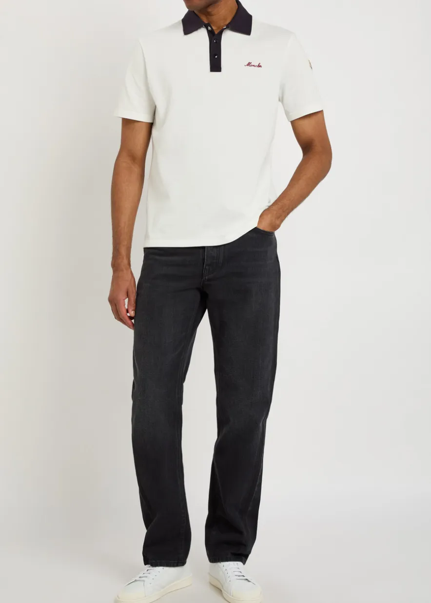 Logo-embroidered piqué cotton polo shirt