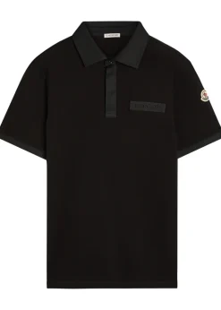 Logo-embroidered piqué cotton polo shirt