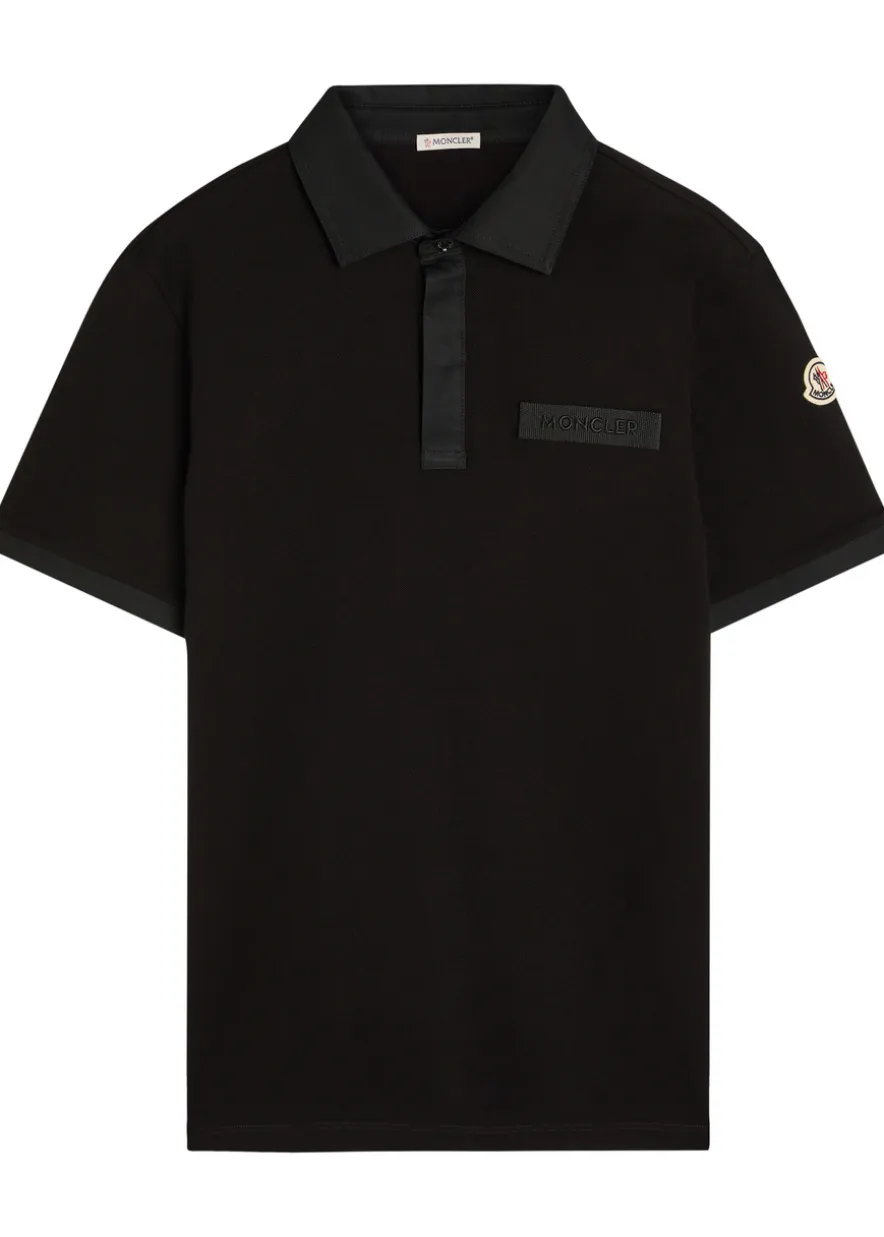 Logo-embroidered piqué cotton polo shirt