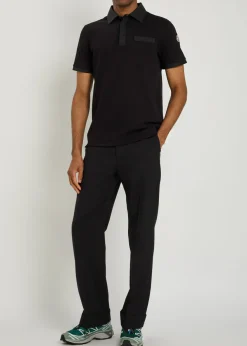 Logo-embroidered piqué cotton polo shirt