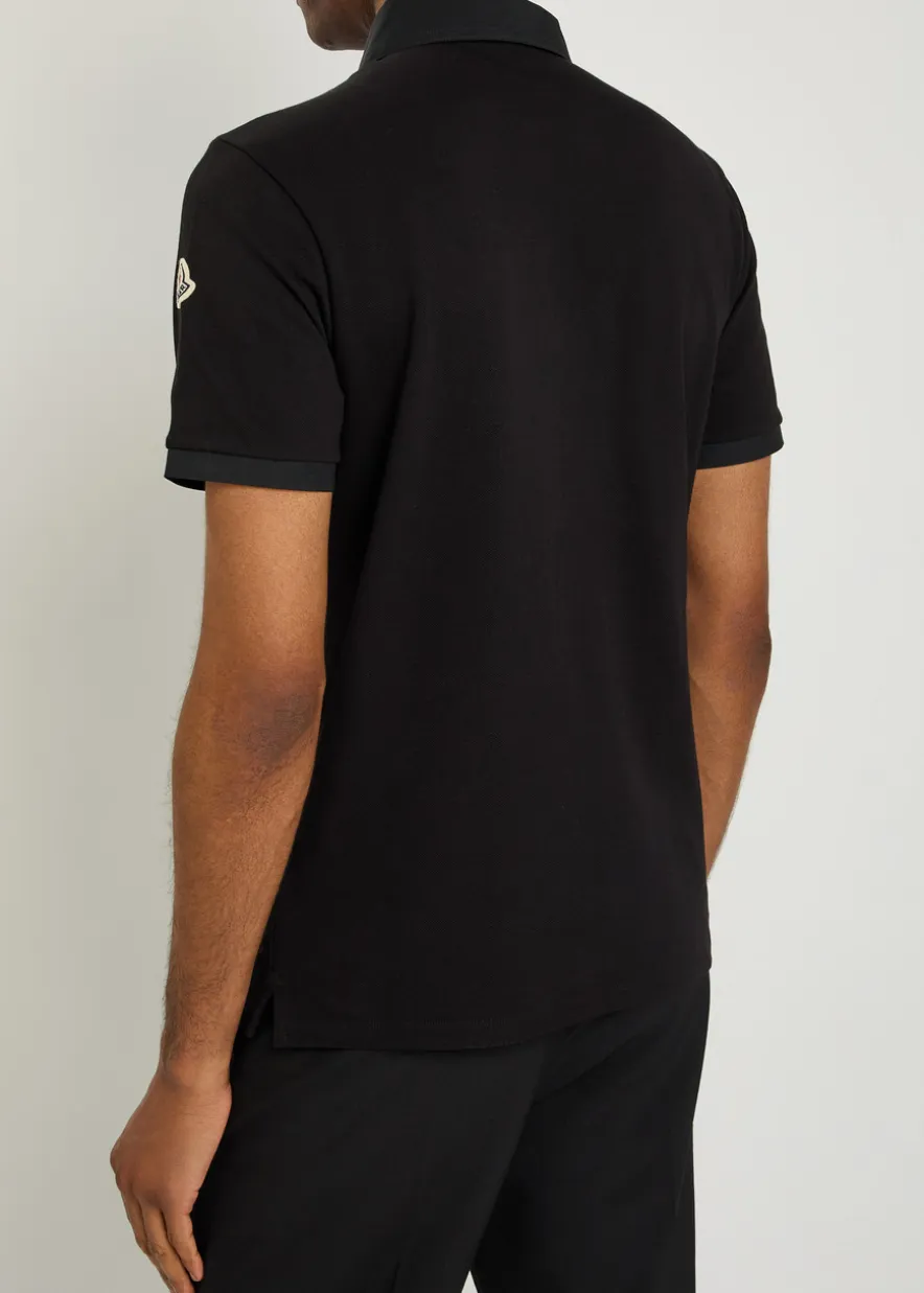 Logo-embroidered piqué cotton polo shirt