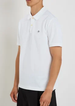 Logo-embroidered piqué cotton polo shirt