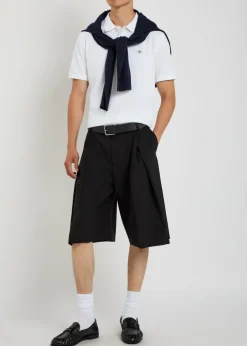 Logo-embroidered piqué cotton polo shirt