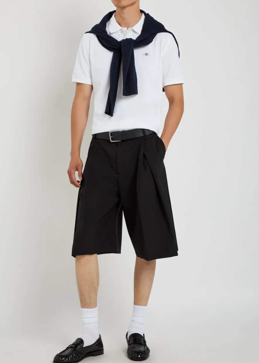 Logo-embroidered piqué cotton polo shirt
