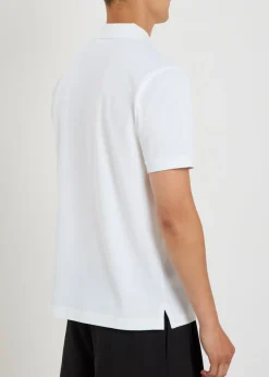 Logo-embroidered piqué cotton polo shirt
