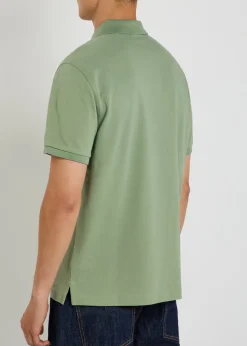Logo-embroidered piqué cotton polo shirt