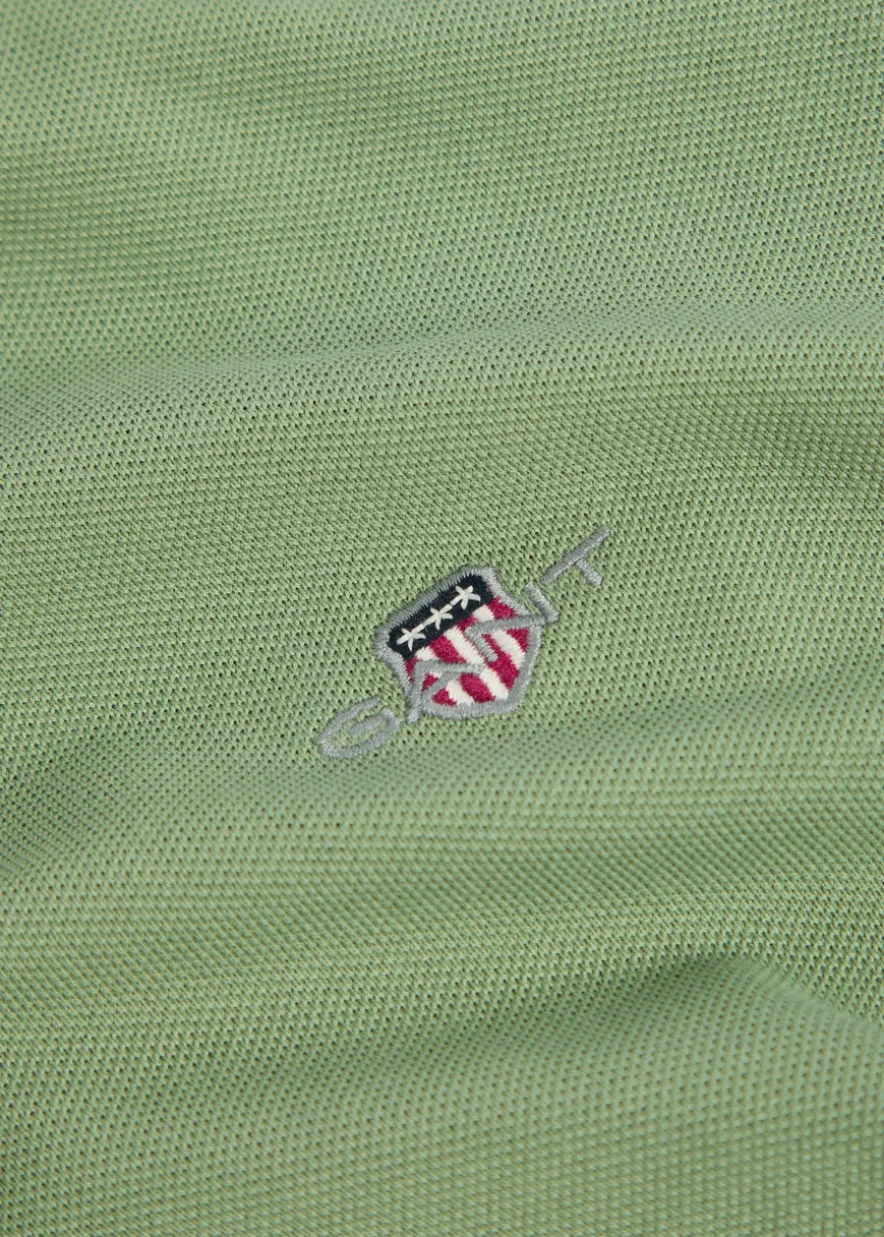 Logo-embroidered piqué cotton polo shirt
