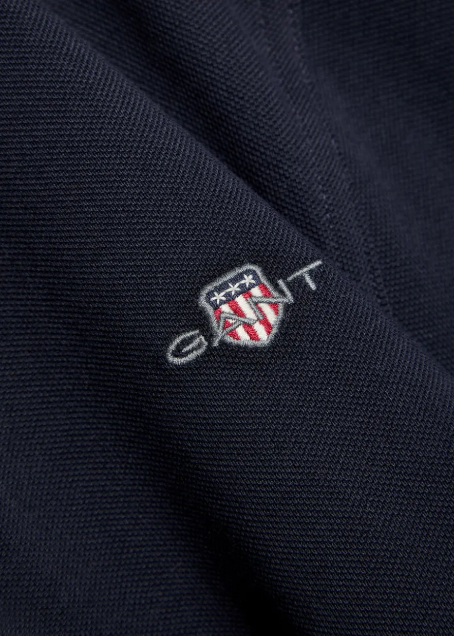 Logo-embroidered piqué cotton polo shirt