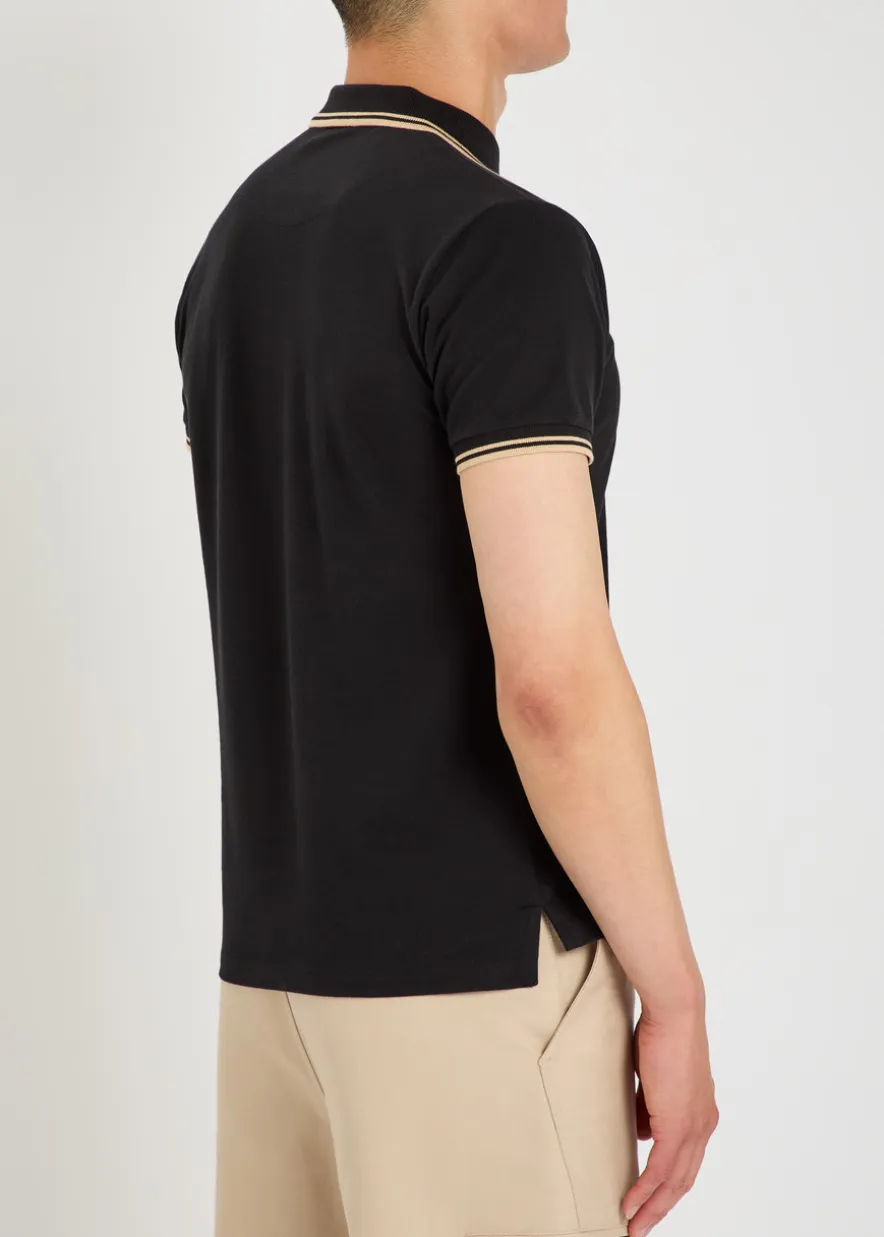 Logo-embroidered piqué cotton polo shirt