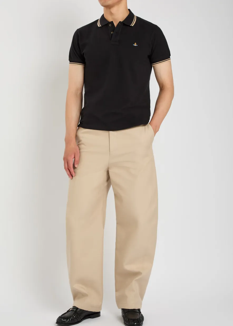 Logo-embroidered piqué cotton polo shirt