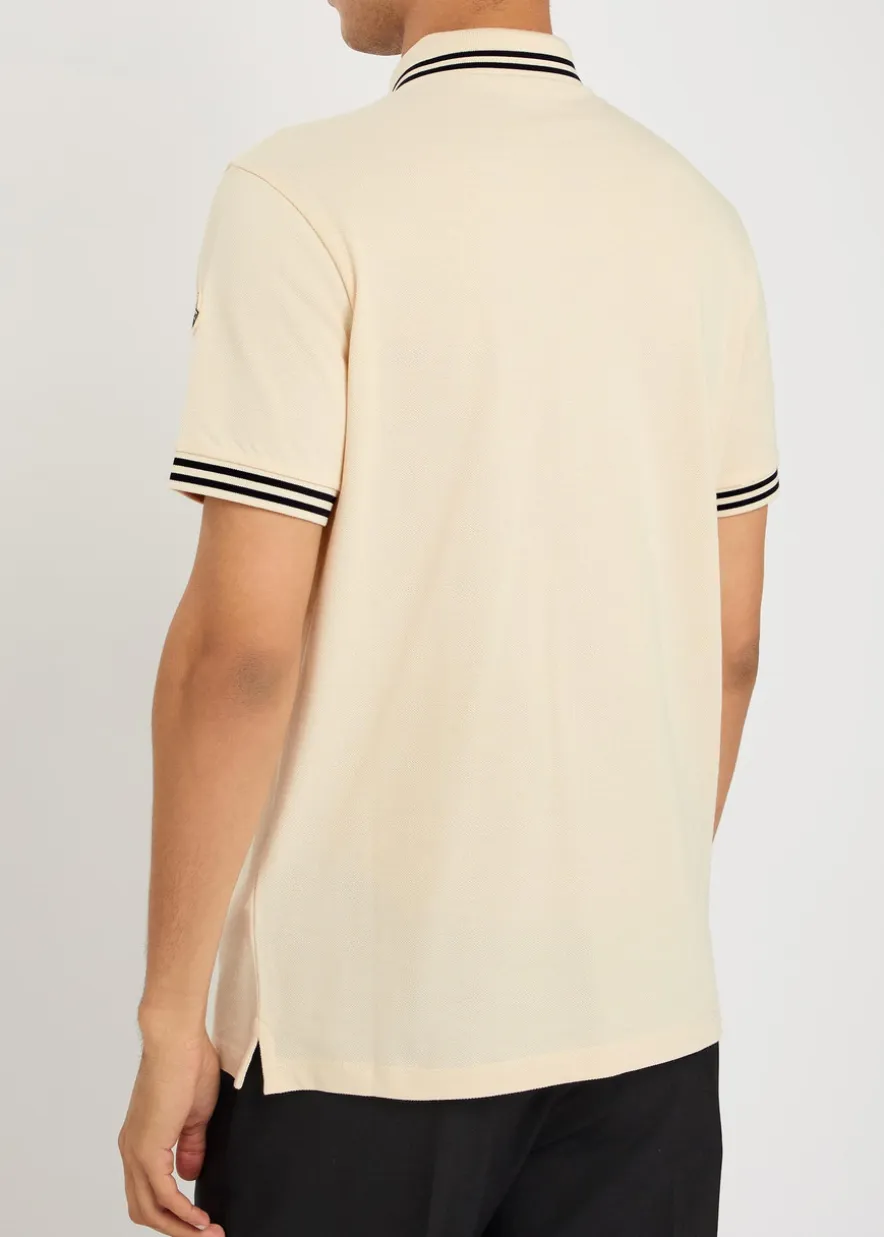 Logo-embroidered piqué cotton polo shirt