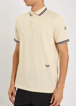 Logo-embroidered piqué cotton polo shirt